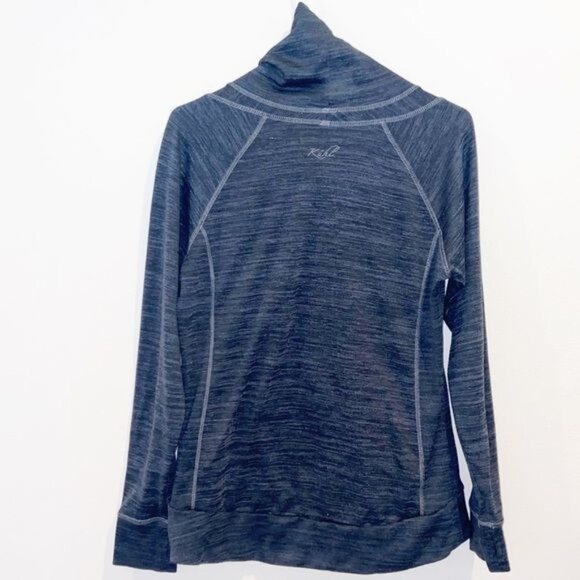 Kuhl Cobalt Gray  Cowl Neck Lea Pullover Sweatshirt Sweater Size Large - Picture 3 of 8